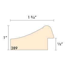 1 3/4" Dark Walnut Reverse W/black Wood Picture Frame - SKU 870-95 Profile View