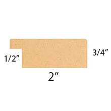 2" Stainless Steel Wood Picture Frame - SKU 212A Profile View