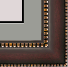 3 1/2" Walnut/Gold Bead Poly image
